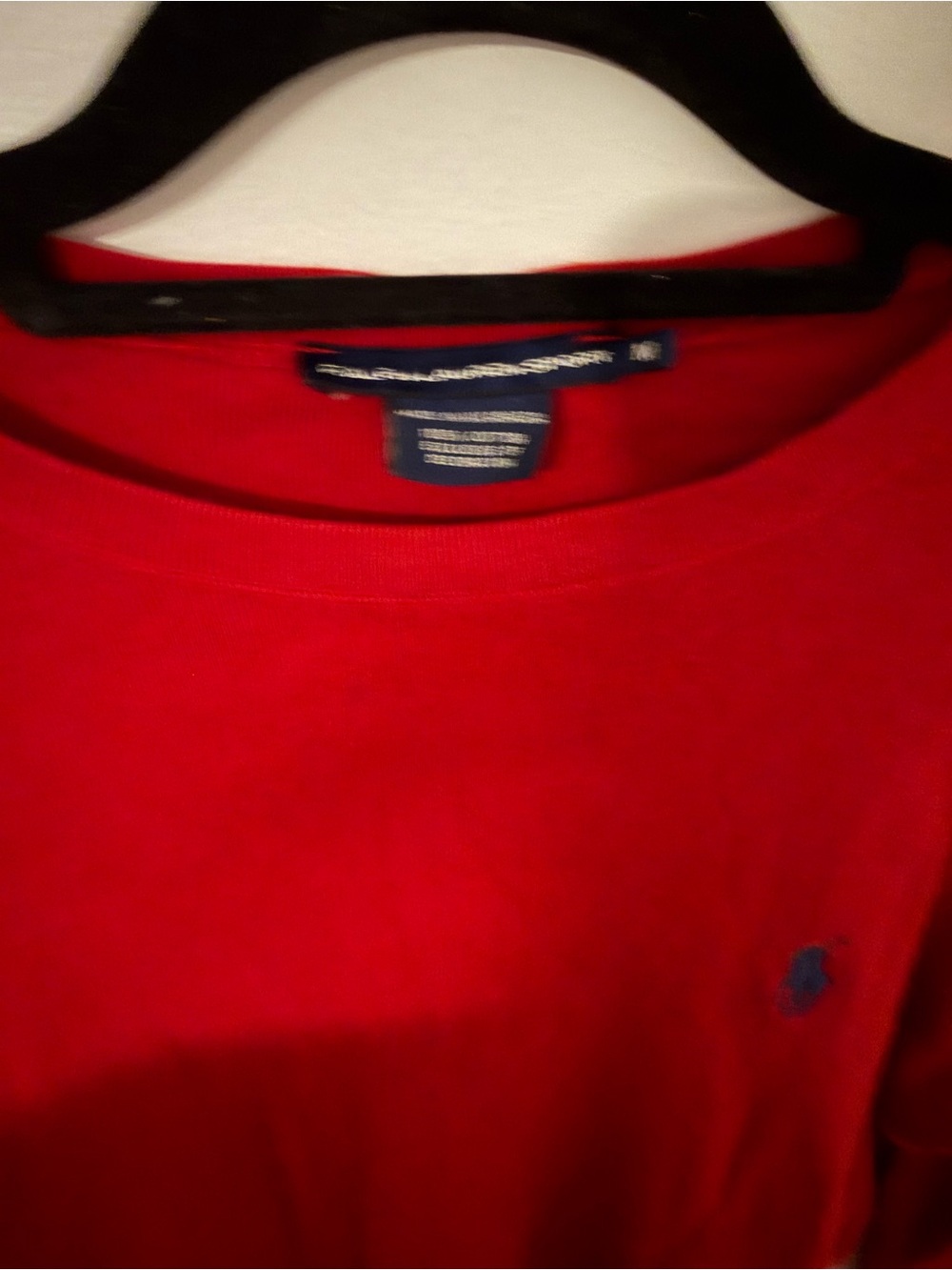 Polo by Ralph Lauren Red Crewneck Sweater with Navy Pony - Picture 2 of 2